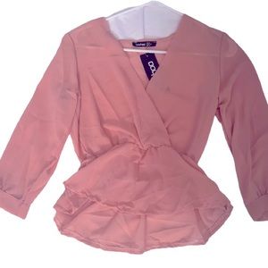 Boohoo Woven Peplum Blouse